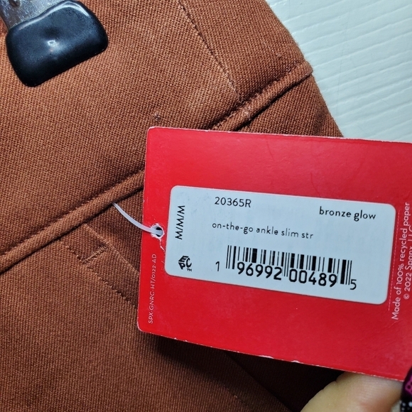 NWT SPANX On-the-Go Ankle Slim Straight Pant Bronze Glow, Size M - Picture 7 of 10